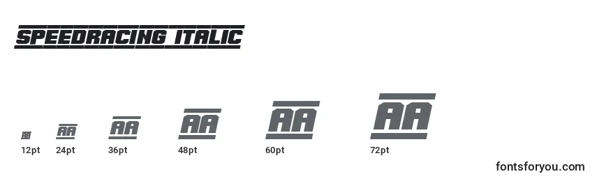 SpeedRacing Italic Font Sizes