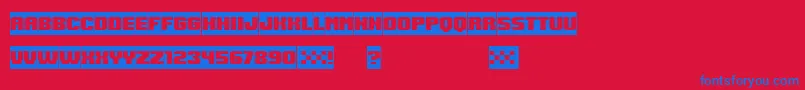 SpeedRacing Negative Font – Blue Fonts on Red Background