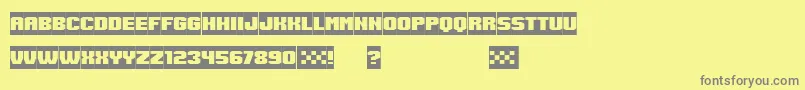 SpeedRacing Negative Font – Gray Fonts on Yellow Background