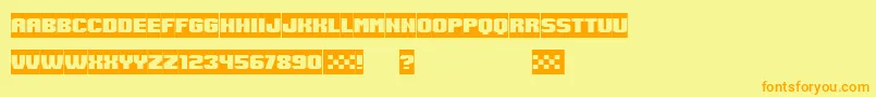 SpeedRacing Negative Font – Orange Fonts on Yellow Background