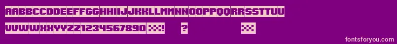 SpeedRacing Negative Font – Pink Fonts on Purple Background