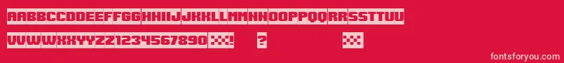 SpeedRacing Negative Font – Pink Fonts on Red Background