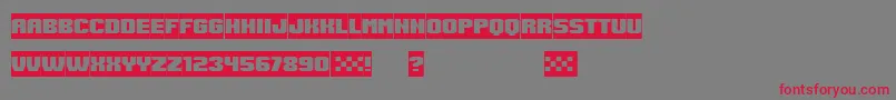 SpeedRacing Negative Font – Red Fonts on Gray Background