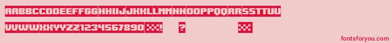 SpeedRacing Negative-Schriftart – Rote Schriften auf rosa Hintergrund