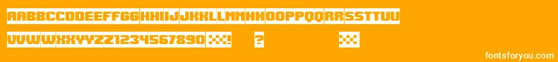 SpeedRacing Negative Font – White Fonts on Orange Background