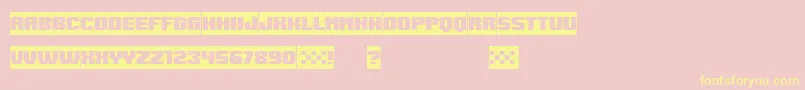 SpeedRacing Negative Font – Yellow Fonts on Pink Background