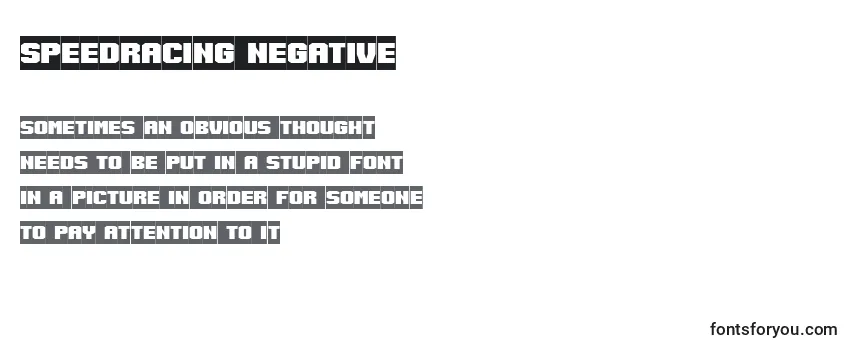 SpeedRacing Negative Font