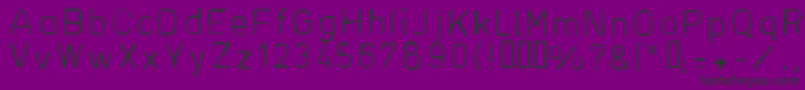 DfhDin1-Schriftart – Schwarze Schriften auf violettem Hintergrund