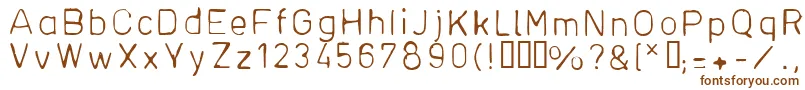 DfhDin1 Font – Brown Fonts on White Background