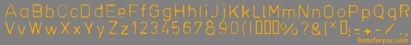 DfhDin1フォントについての詳細 フォントDfhDin1 – オレンジの文字は灰色の背景にあります。