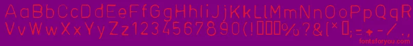 フォントDfhDin1 – 紫の背景に赤い文字