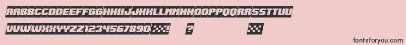 フォントSpeedRacing NegativeItalic – ピンクの背景に黒い文字