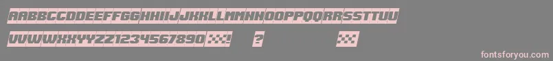 SpeedRacing NegativeItalic Font – Pink Fonts on Gray Background