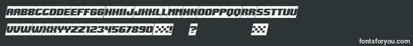 フォントSpeedRacing NegativeItalic – 白い文字