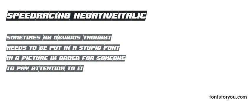 SpeedRacing NegativeItalic フォントのレビュー