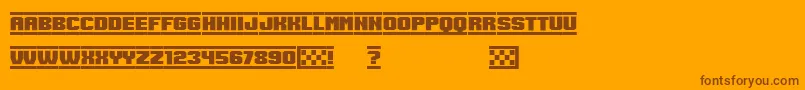 フォントSpeedRacing – オレンジの背景に茶色のフォント