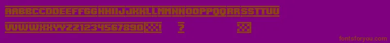 SpeedRacing Font – Brown Fonts on Purple Background