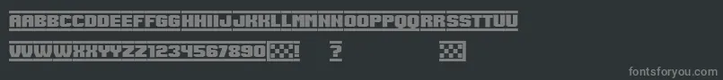 SpeedRacing Font – Gray Fonts on Black Background