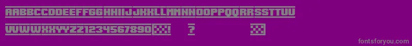 SpeedRacing-fontti – harmaat kirjasimet violetilla taustalla