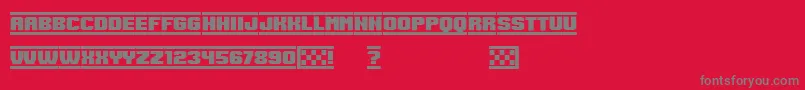 フォントSpeedRacing – 赤い背景に灰色の文字