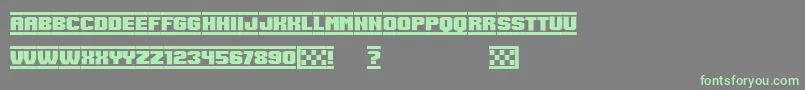 フォントSpeedRacing – 灰色の背景に緑のフォント