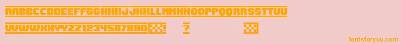SpeedRacing Font – Orange Fonts on Pink Background