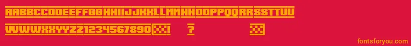 SpeedRacing Font – Orange Fonts on Red Background