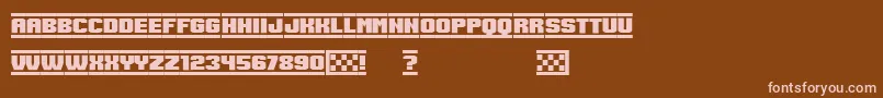 フォントSpeedRacing – 茶色の背景にピンクのフォント