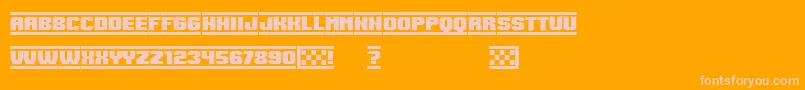 SpeedRacing Font – Pink Fonts on Orange Background