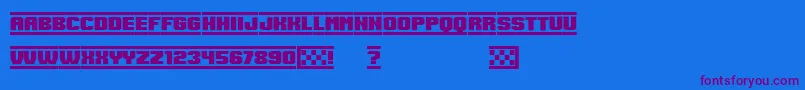 SpeedRacing Font – Purple Fonts on Blue Background