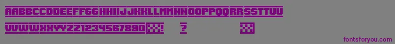 フォントSpeedRacing – 紫色のフォント、灰色の背景