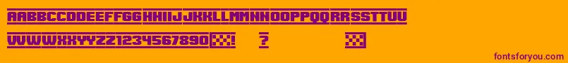 Шрифт SpeedRacing – фиолетовые шрифты на оранжевом фоне