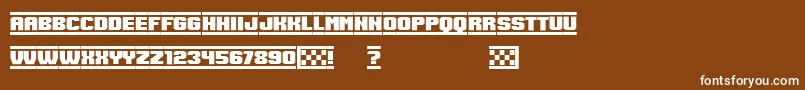 SpeedRacing Font – White Fonts on Brown Background