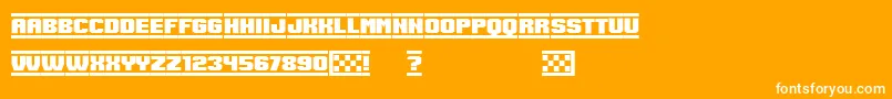 SpeedRacing Font – White Fonts on Orange Background