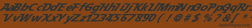 Шрифт Speedy 12 – чёрные шрифты на коричневом фоне