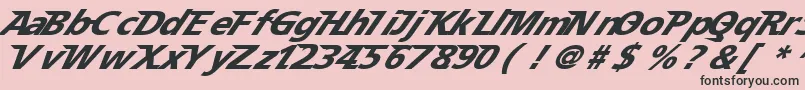 フォントSpeedy 12 – ピンクの背景に黒い文字