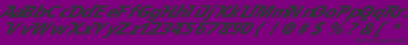 Fonte Speedy 12 – fontes pretas em um fundo violeta