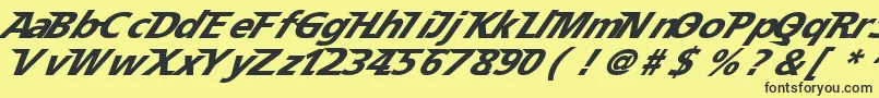 Speedy 12 Font – Black Fonts on Yellow Background