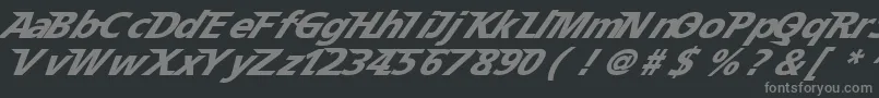 Speedy 12 Font – Gray Fonts on Black Background