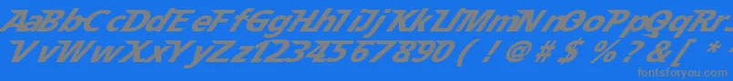 Speedy 12 Font – Gray Fonts on Blue Background