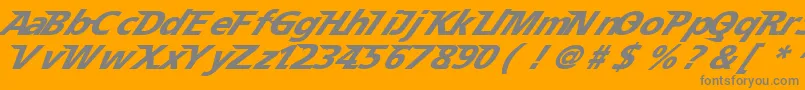 Speedy 12 Font – Gray Fonts on Orange Background