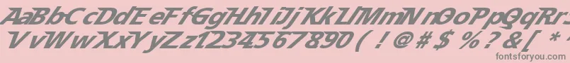 フォントSpeedy 12 – ピンクの背景に灰色の文字