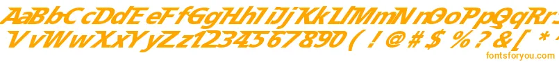 Speedy 12 Font – Orange Fonts on White Background