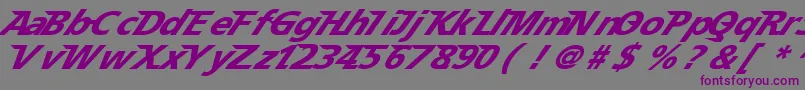 Speedy 12 Font – Purple Fonts on Gray Background
