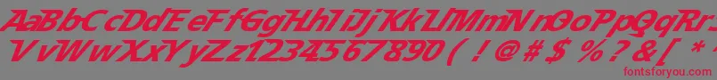 Speedy 12 Font – Red Fonts on Gray Background