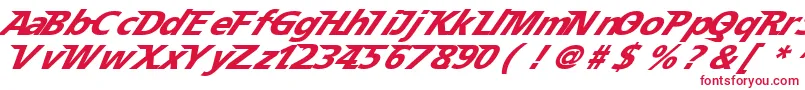 Speedy 12 Font – Red Fonts on White Background