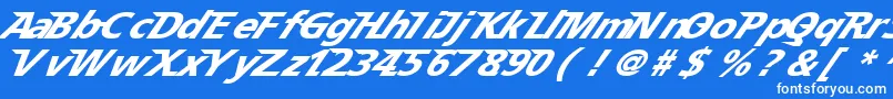 フォントSpeedy 12 – 青い背景に白い文字