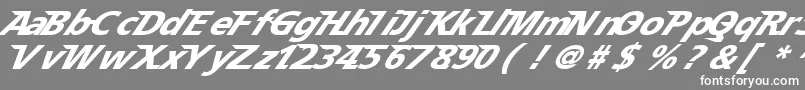 フォントSpeedy 12 – 灰色の背景に白い文字