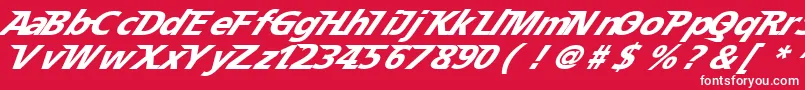 Speedy 12 Font – White Fonts on Red Background