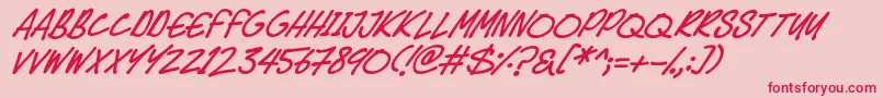 fuente Speedy Marker Italic – Fuentes Rojas Sobre Fondo Rosa